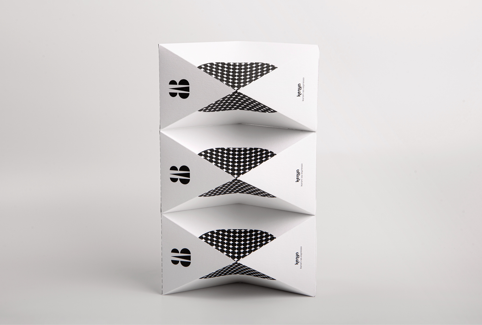 BAB咖啡品牌logo設(shè)計與黑白包裝設(shè)計，四角星底紋元素