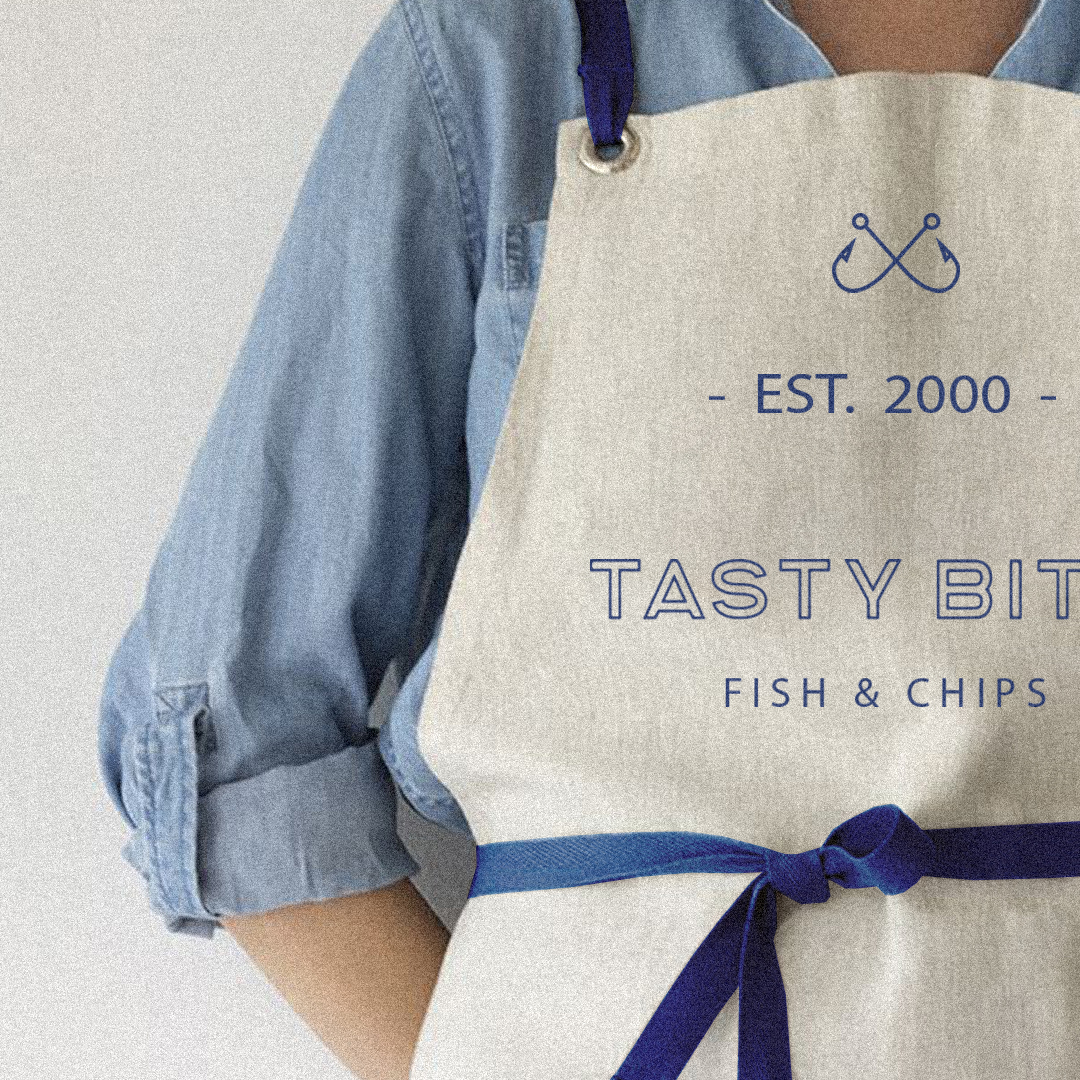 TASTY BITE 炸魚薯條餐廳餐飲品牌形象設計-logo&vi，輕松自由的設計感覺