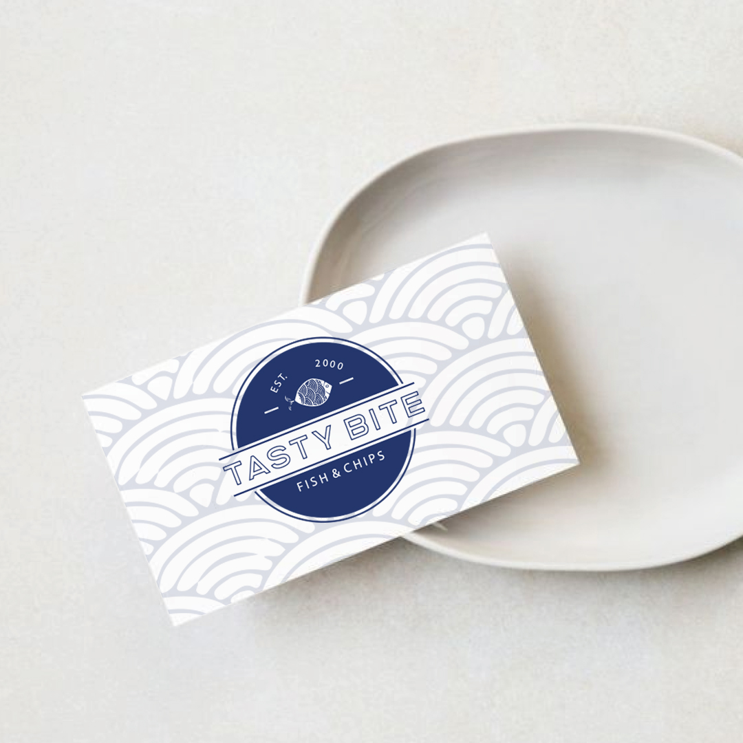 TASTY BITE 炸魚薯條餐廳餐飲品牌形象設計-logo&vi，輕松自由的設計感覺