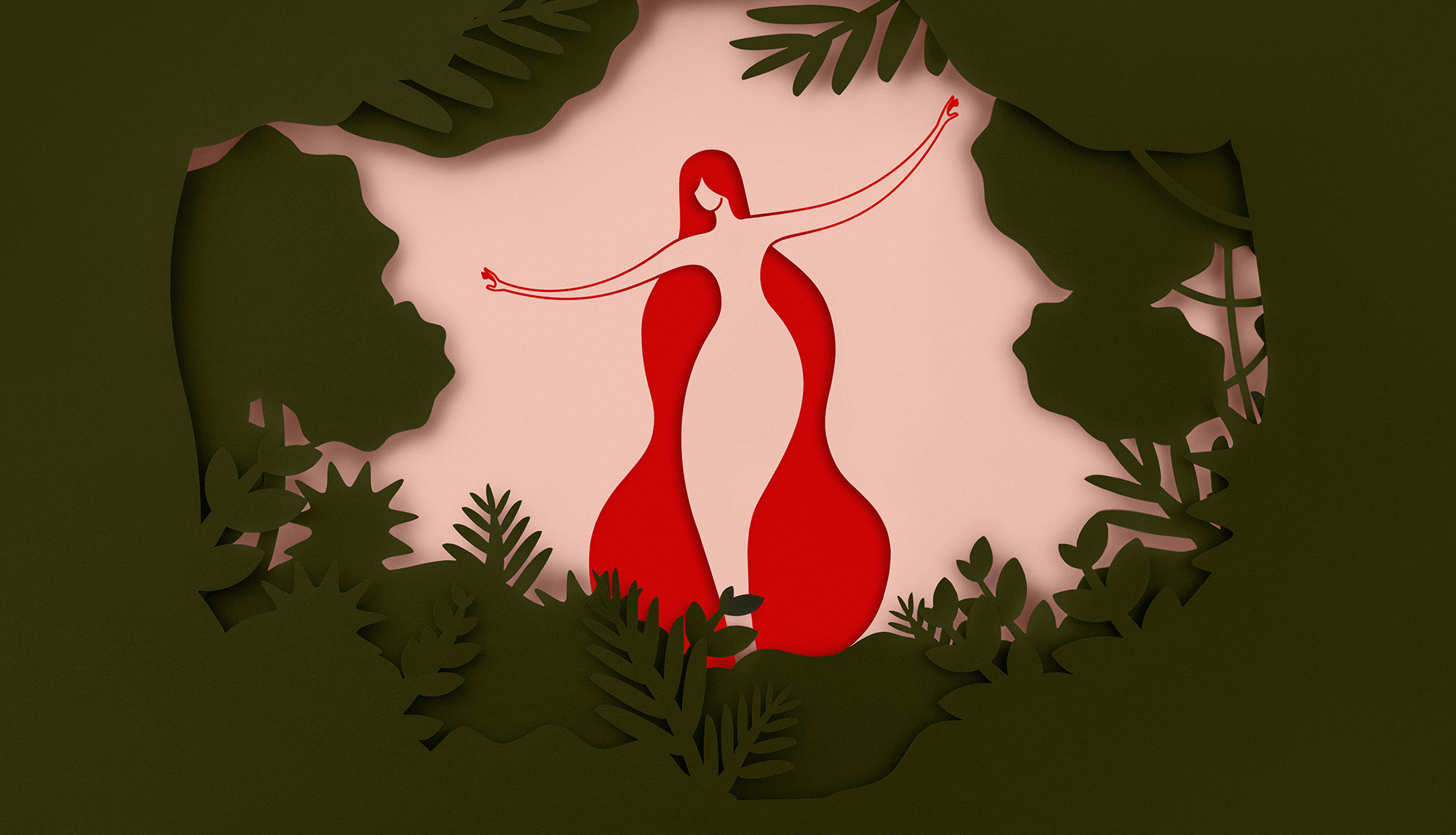 Ninfa 生活社區logo設計“女人身體曲線”品牌形象設計，一個放松身心享受寧靜生活的地方