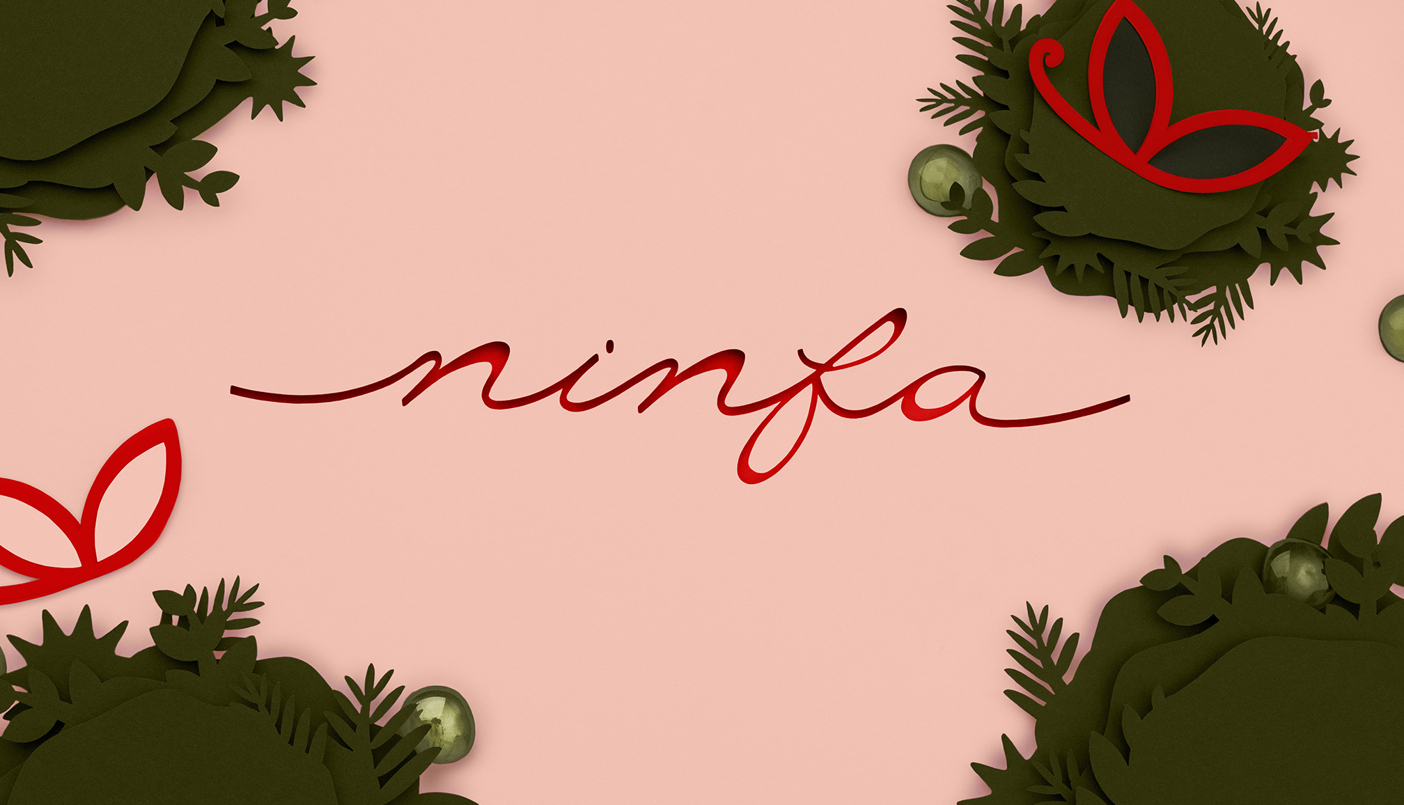 Ninfa 生活社區logo設計品牌形象設計，一個放松身心享受寧靜生活的地方