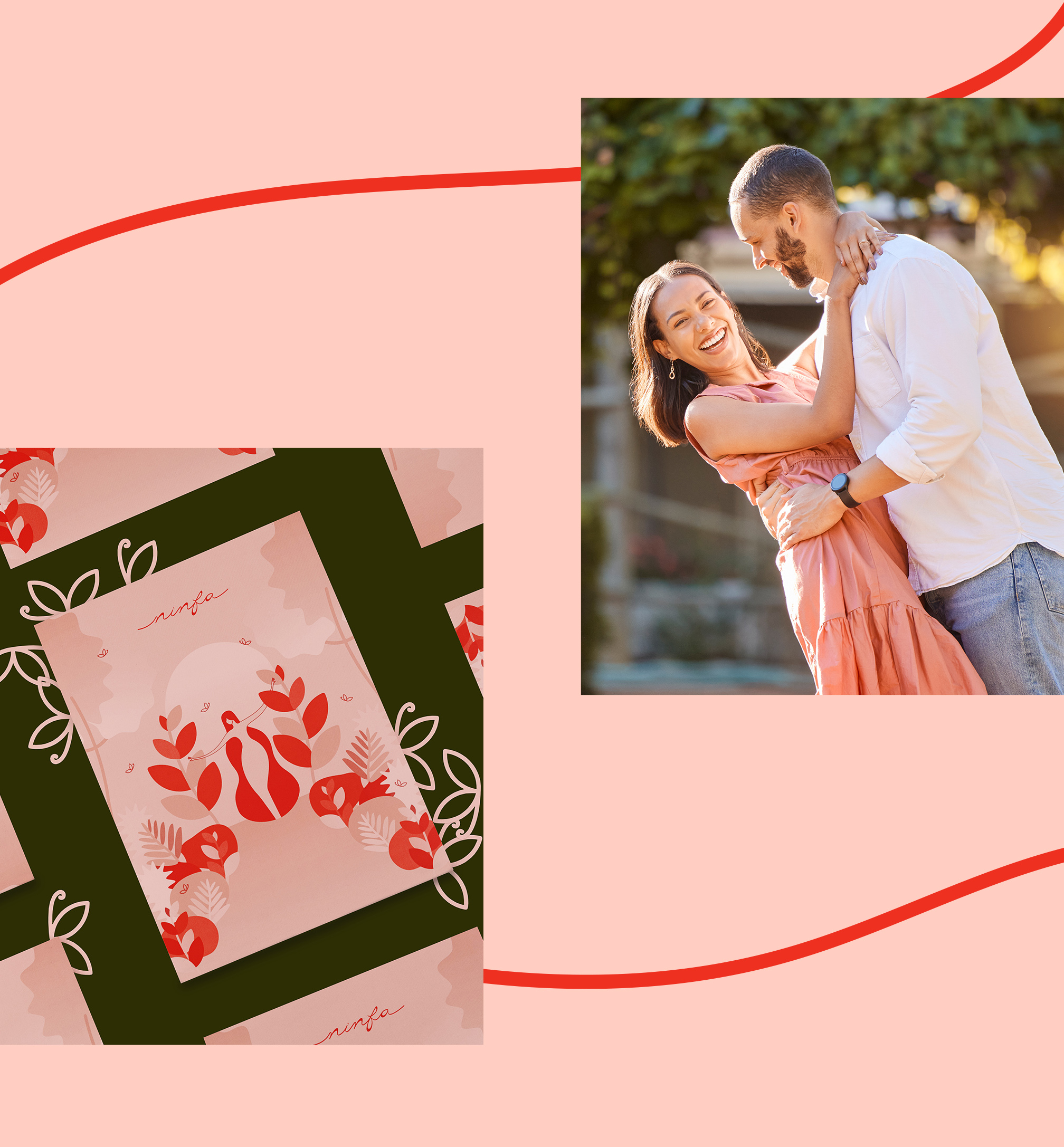 Ninfa 生活社區logo設計品牌形象設計，一個放松身心享受寧靜生活的地方