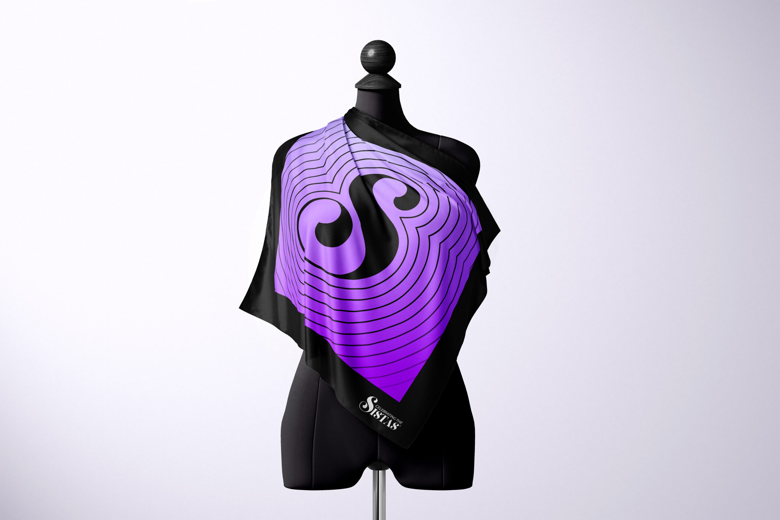 Sistas Gala ”慶祝黑人女性“慶典活動品牌視覺形象vi設計”紫色漣漪波紋“元素