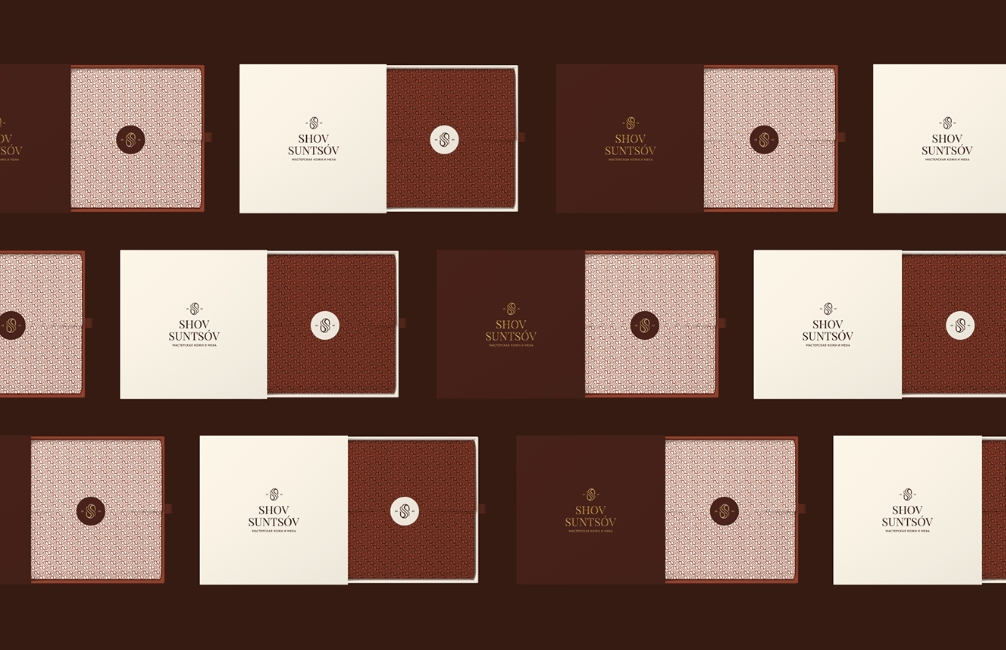 SHOV SUNTSOV 皮草定制服飾皮包品牌 logo設(shè)計vi設(shè)計“S”條紋