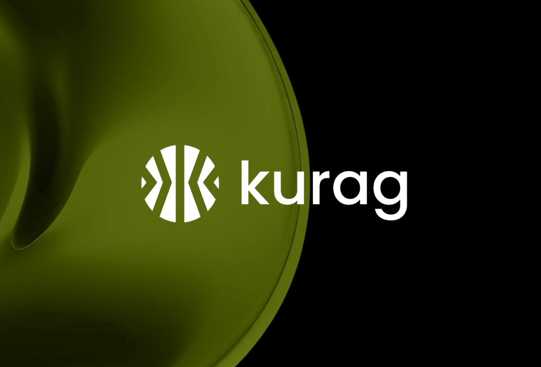 Kurag數字加密貨幣logo設計品牌形象設計K字母圓形logo綠色系