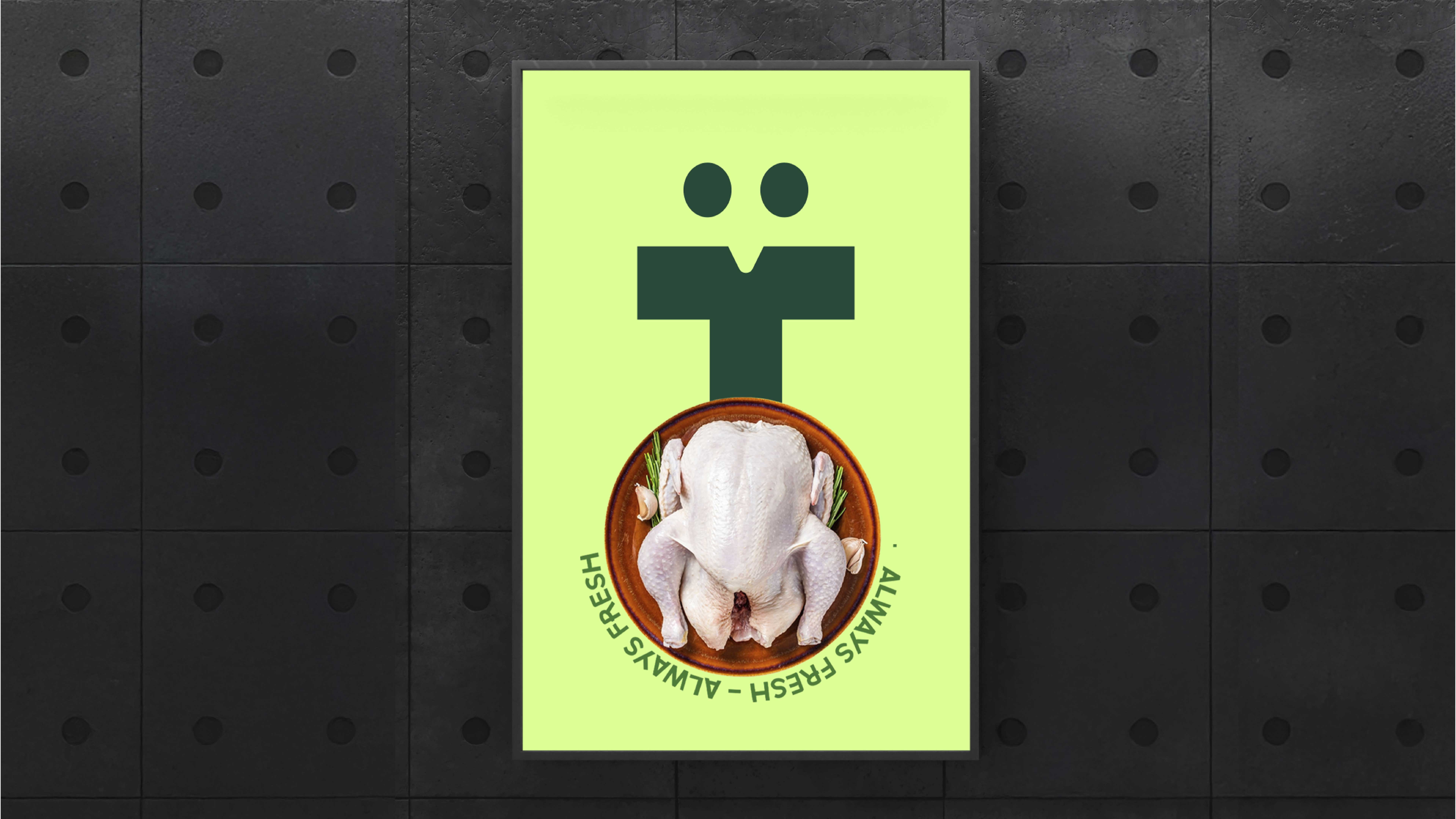 Thaza新鮮雞肉新品牌形象設(shè)計(jì)-logo包裝vi，雞的眼睛和喙融入字母T