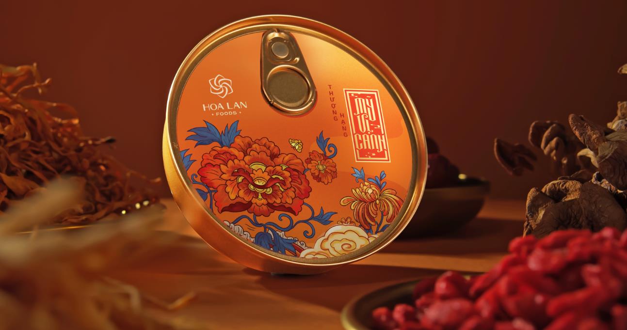 越南中藥藥材保健滋補品系列禮盒包裝設計中國風插畫設計