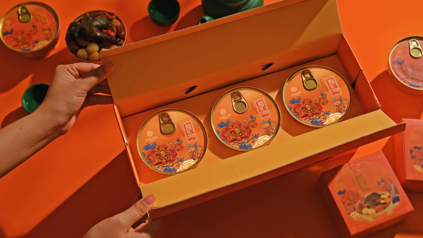 越南中藥藥材保健滋補品系列禮盒包裝設計中國風插畫設計