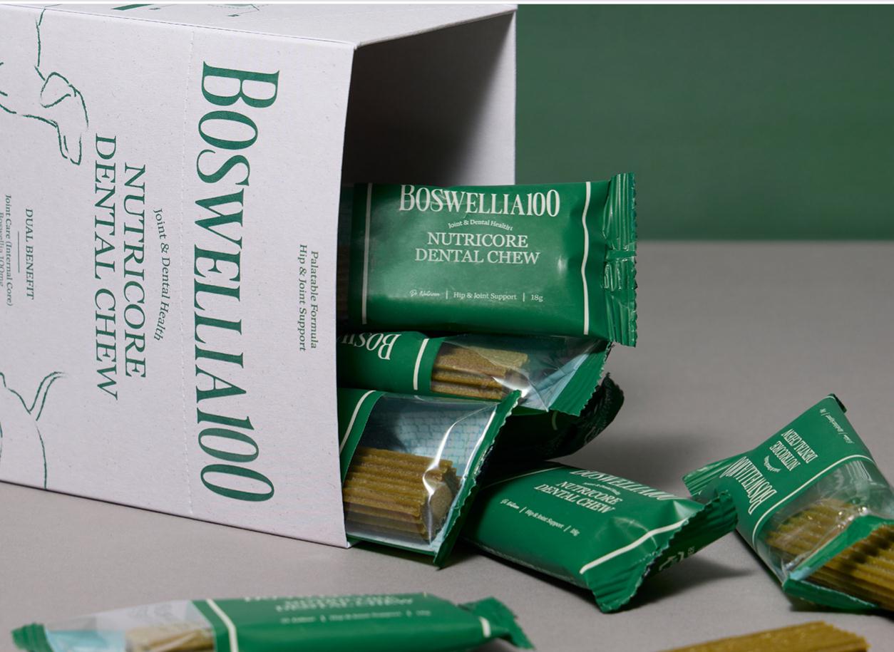 BOSWELLIA 狗狗寵物營養(yǎng)保健品包裝設(shè)計綠色簡潔風格