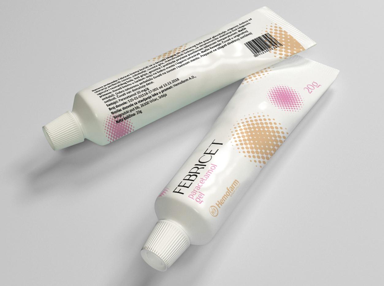 FEBRICET 乙酰氨基酚感冒藥包裝設(shè)計(jì)“女性圓點(diǎn)”風(fēng)格