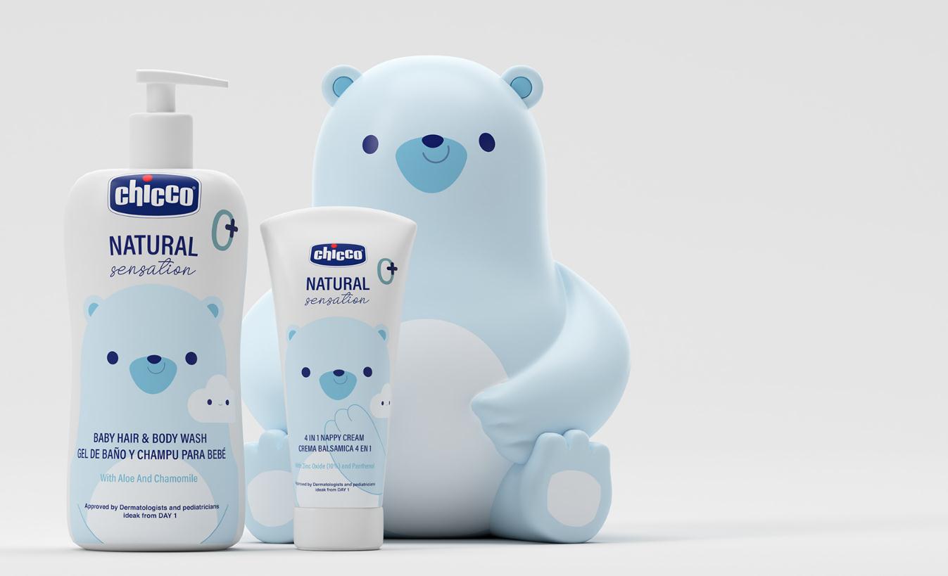 chicco嬰兒天然日化洗護產品“熊貓”吉祥物設計包裝設計