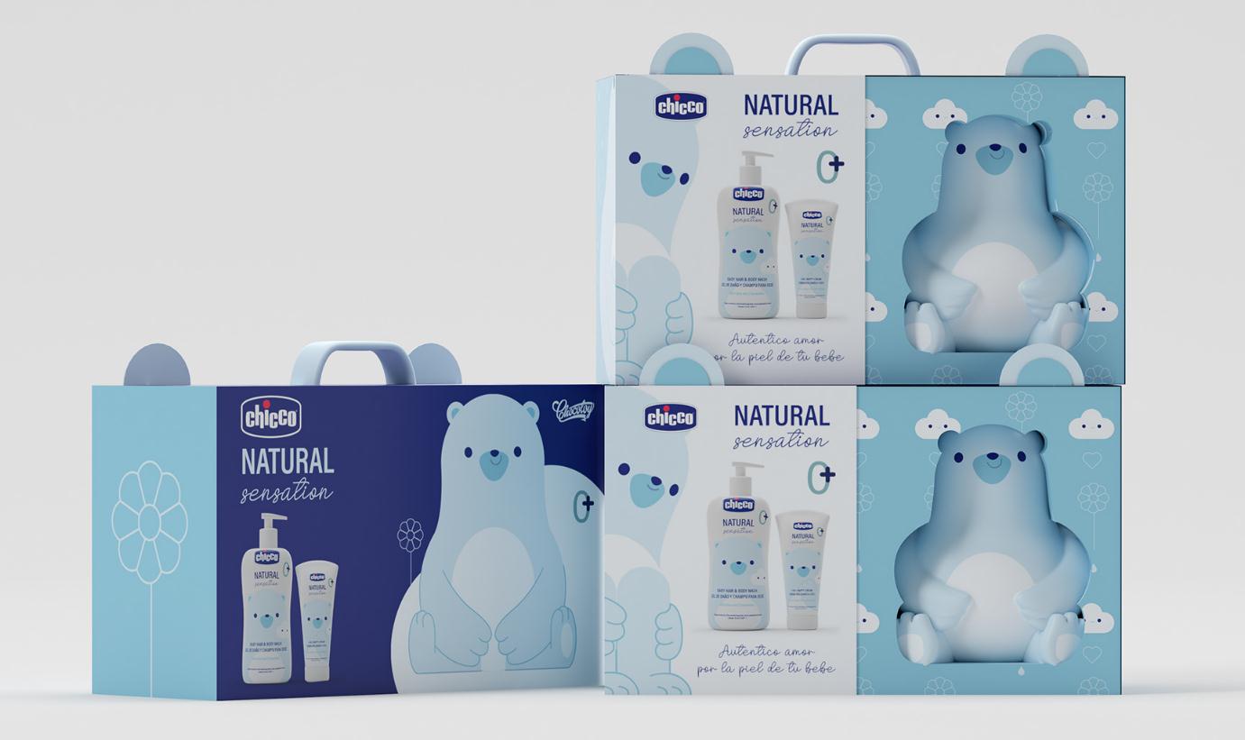 chicco嬰兒天然日化洗護產品“熊貓”吉祥物設計包裝設計