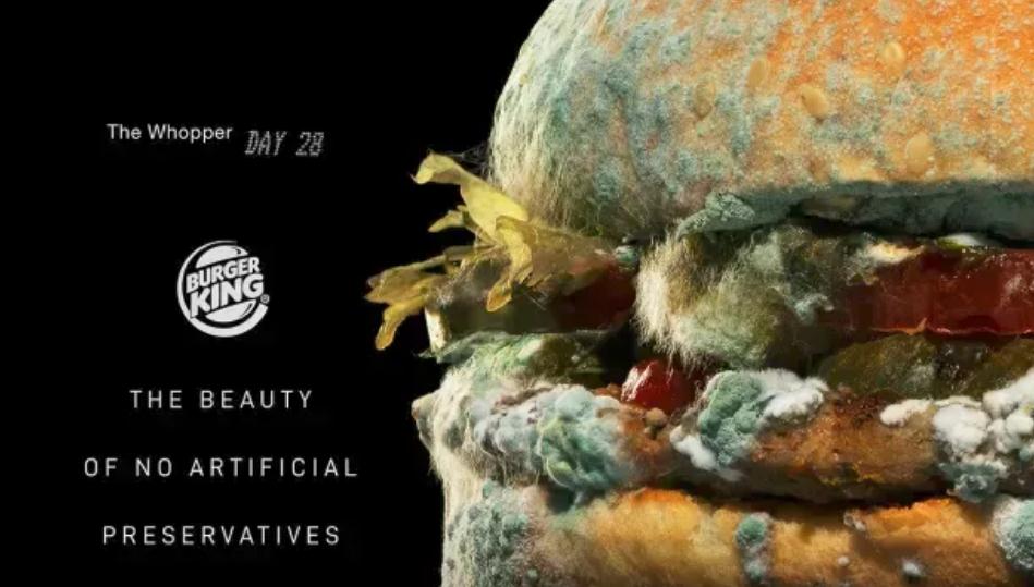 漢堡王“發霉的皇堡”廣告