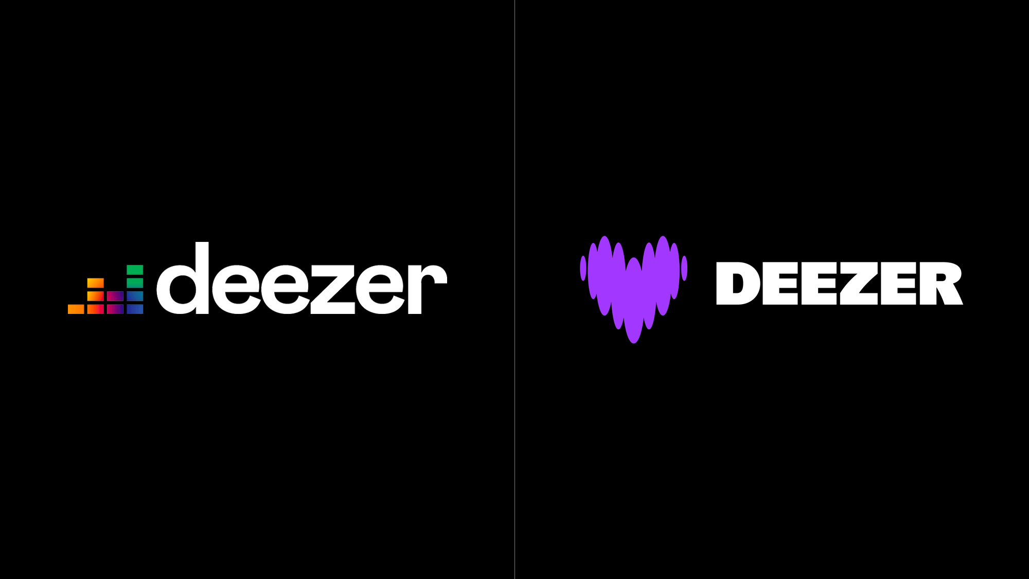 Deezer音樂平臺app品牌logo設計vi視覺形象識別設計，跳動的心臟