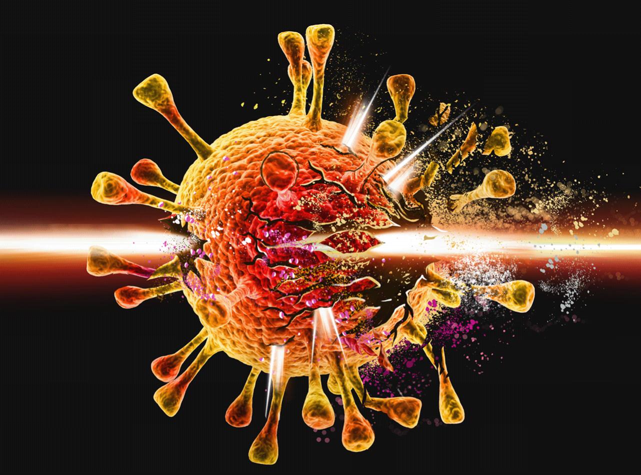 阿米索酮抗病毒藥物提高免疫力藥品包裝設計，速度箭頭元素