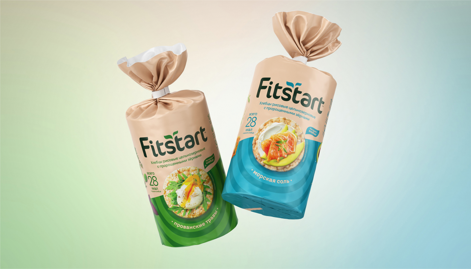 Fitstart 袋裝面包更新包裝設計與logo，融合自然+同心半圓圈識別設計