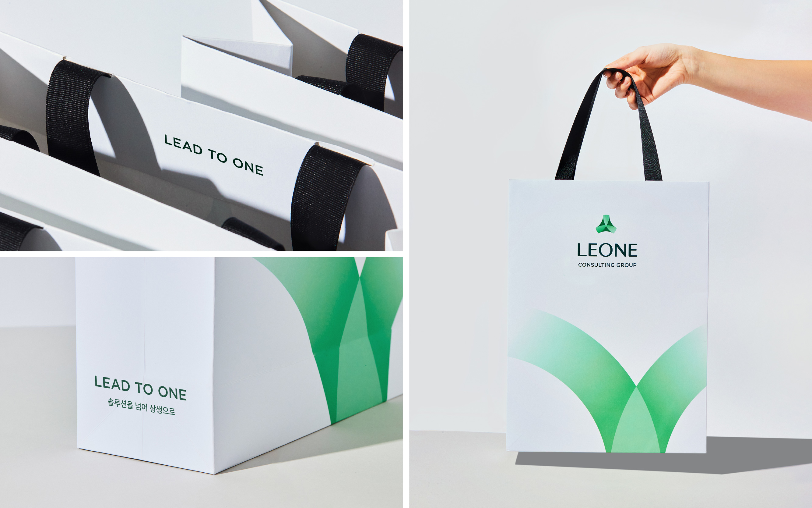 LEONE利昂稅務規劃咨詢集團B2B企業logo&vi形象設計塑造，三葉旋轉圖案