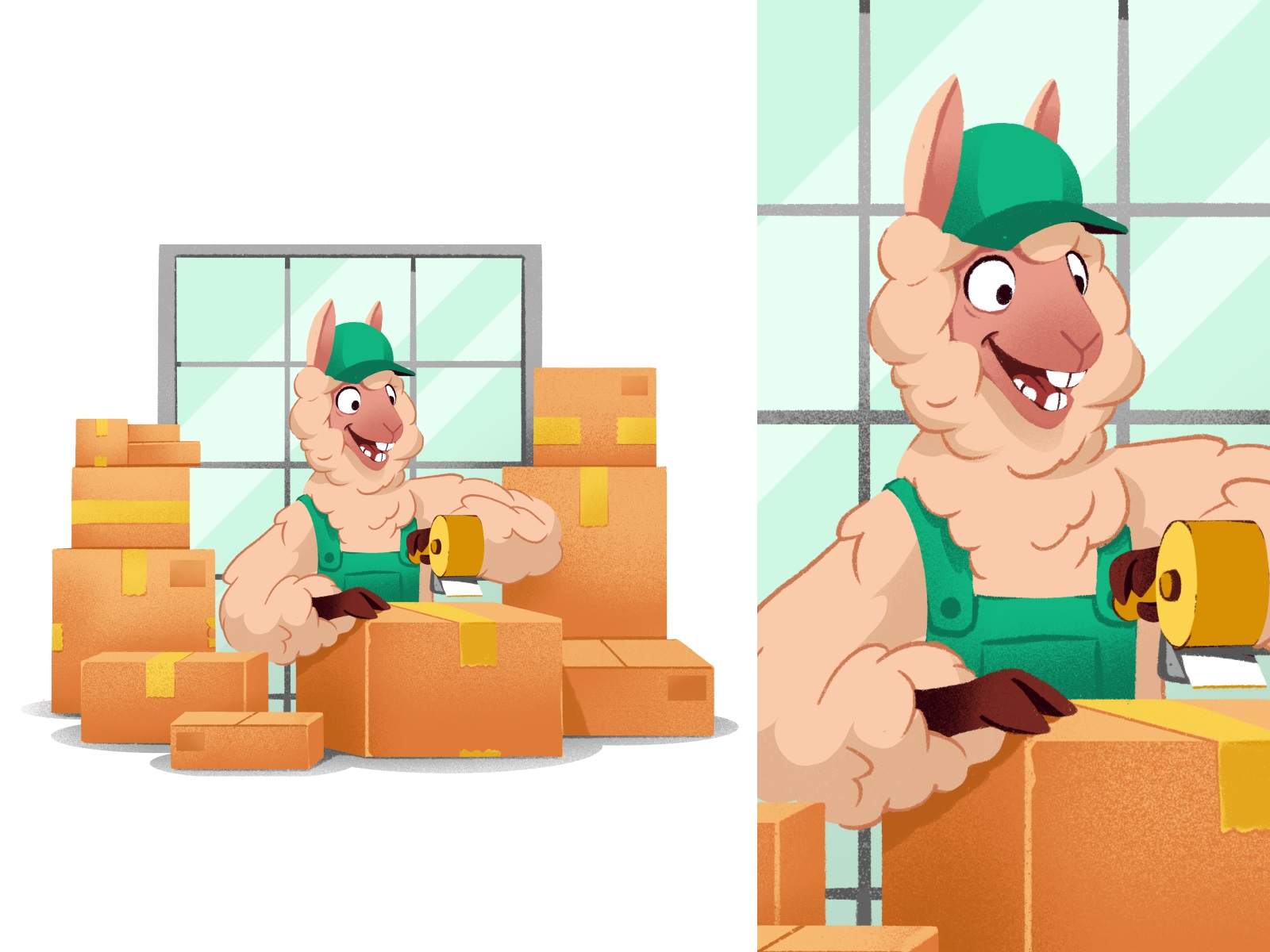 Lagerby 線上商城駱駝吉祥物設(shè)計(jì)，表情動(dòng)作尤為亮眼