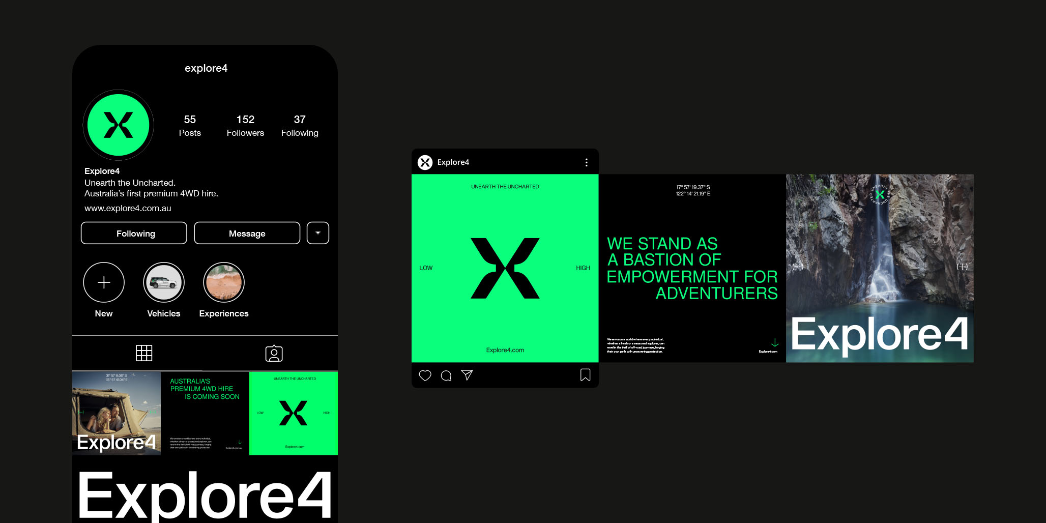 Explore4 四輪驅(qū)動(dòng)探險(xiǎn)車(chē)輛租賃公司品牌創(chuàng)建與品牌形象設(shè)計(jì)