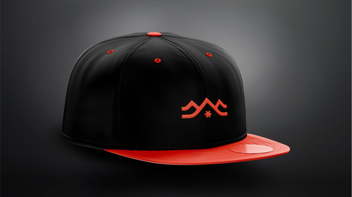 COTTIMO 戶外雪地靴品牌logo設計，山丘、雪地和遠足元素