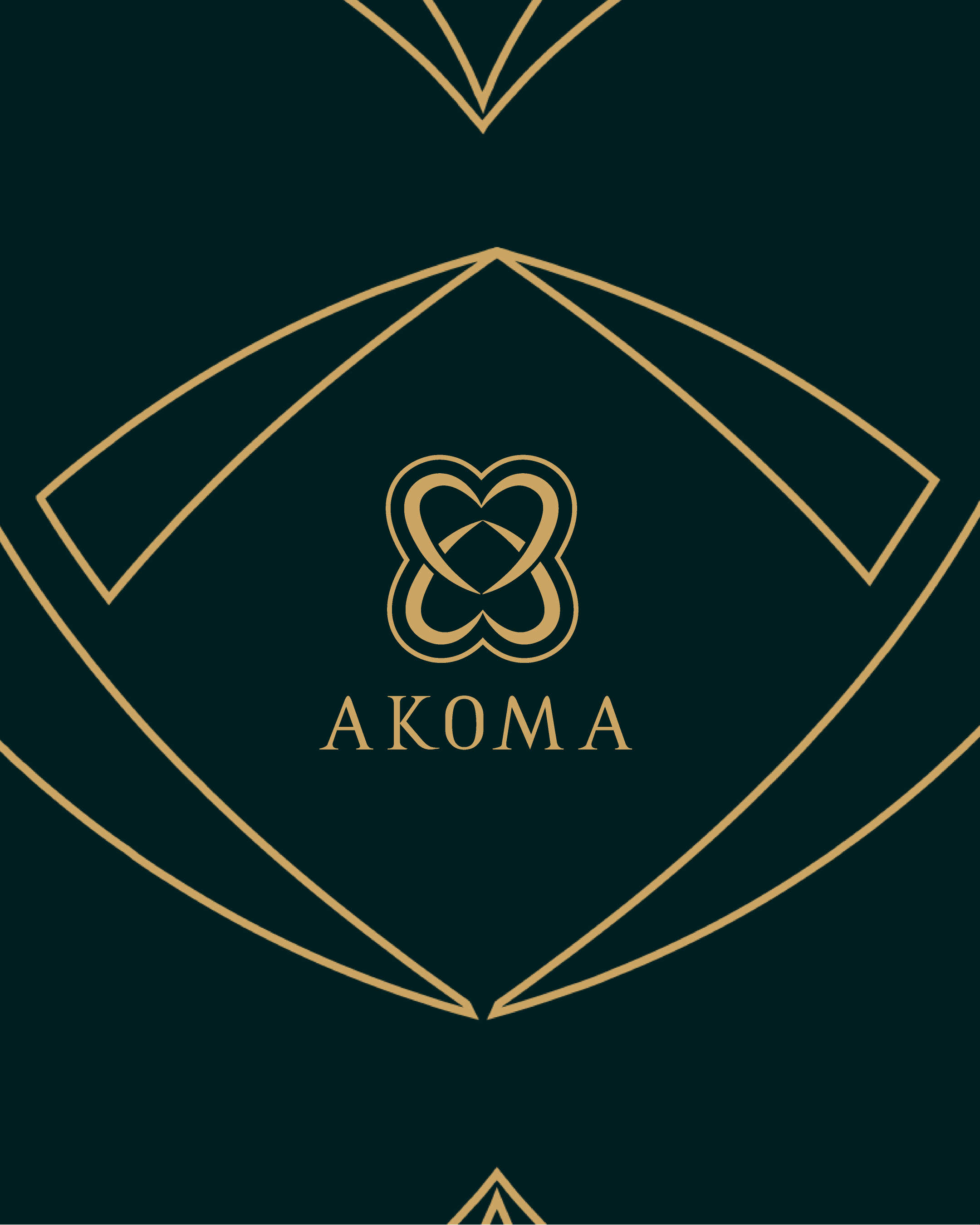 AKOMA 加納奢侈品牌logo設計,心形與自由獨立元素