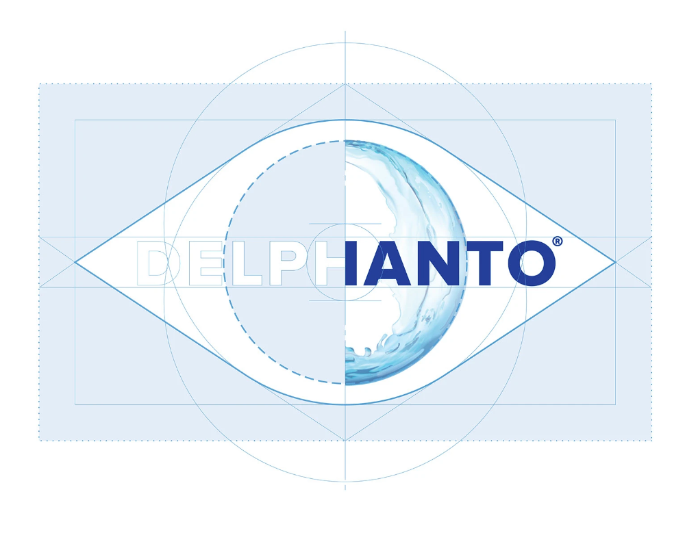 Delphanto眼睛視力健康眼藥膠囊藥品品牌logo設計，促進自身淚液分泌