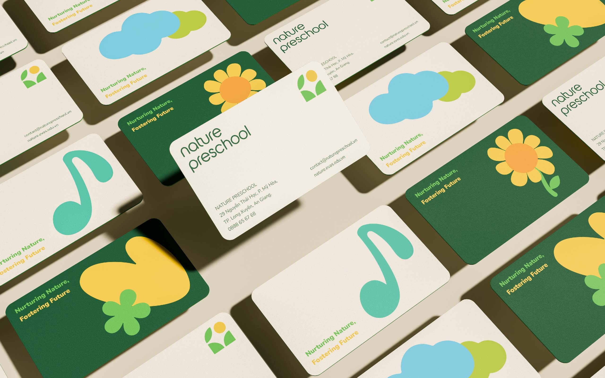 NaturePreschool 幼兒園品牌視覺形象vi設計“向日葵”元素 NaturePreschool 幼兒園品牌視覺形象vi設計“向日葵”元素