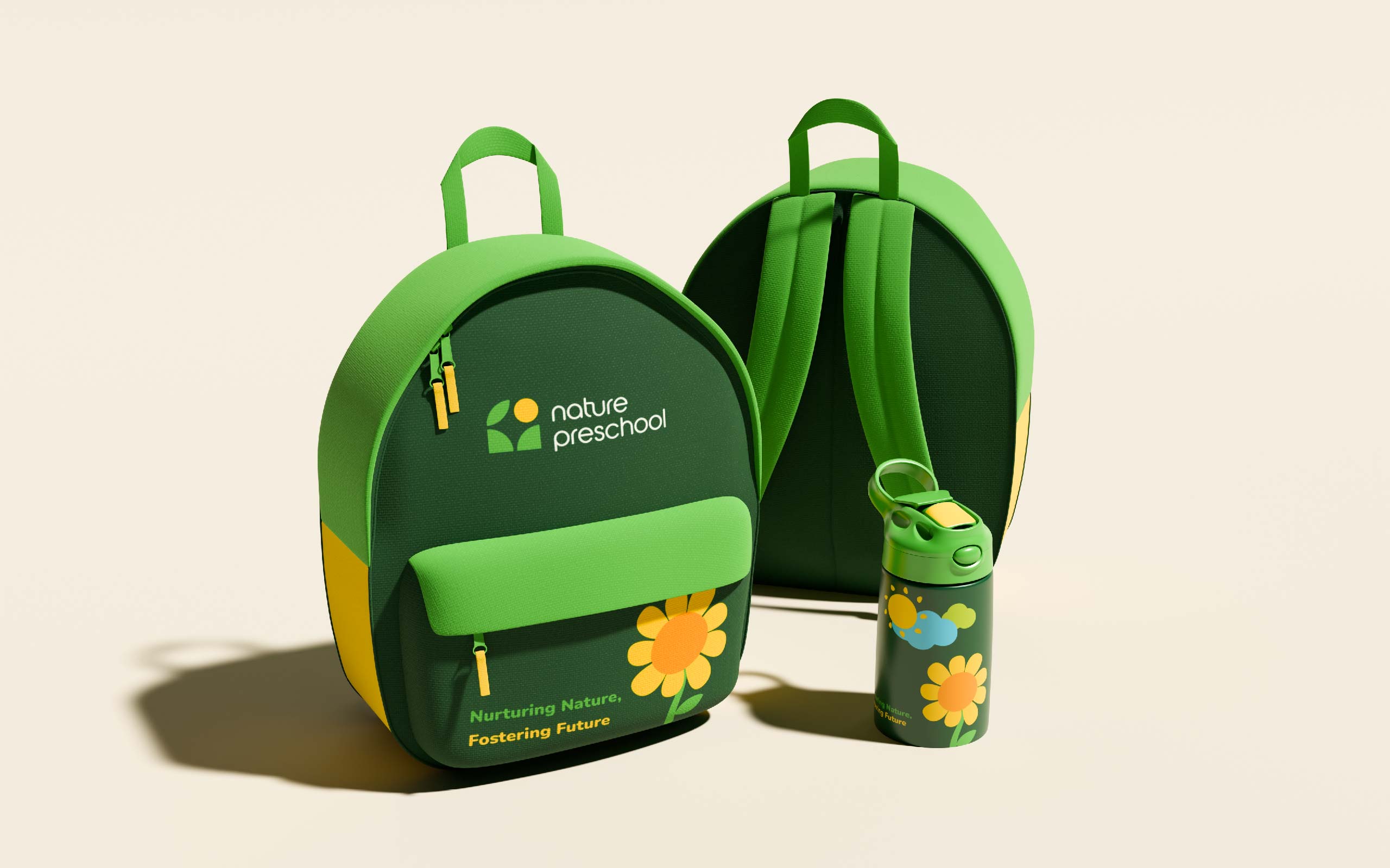 NaturePreschool 幼兒園品牌視覺形象vi設計“向日葵”元素 NaturePreschool 幼兒園品牌視覺形象vi設計“向日葵”元素