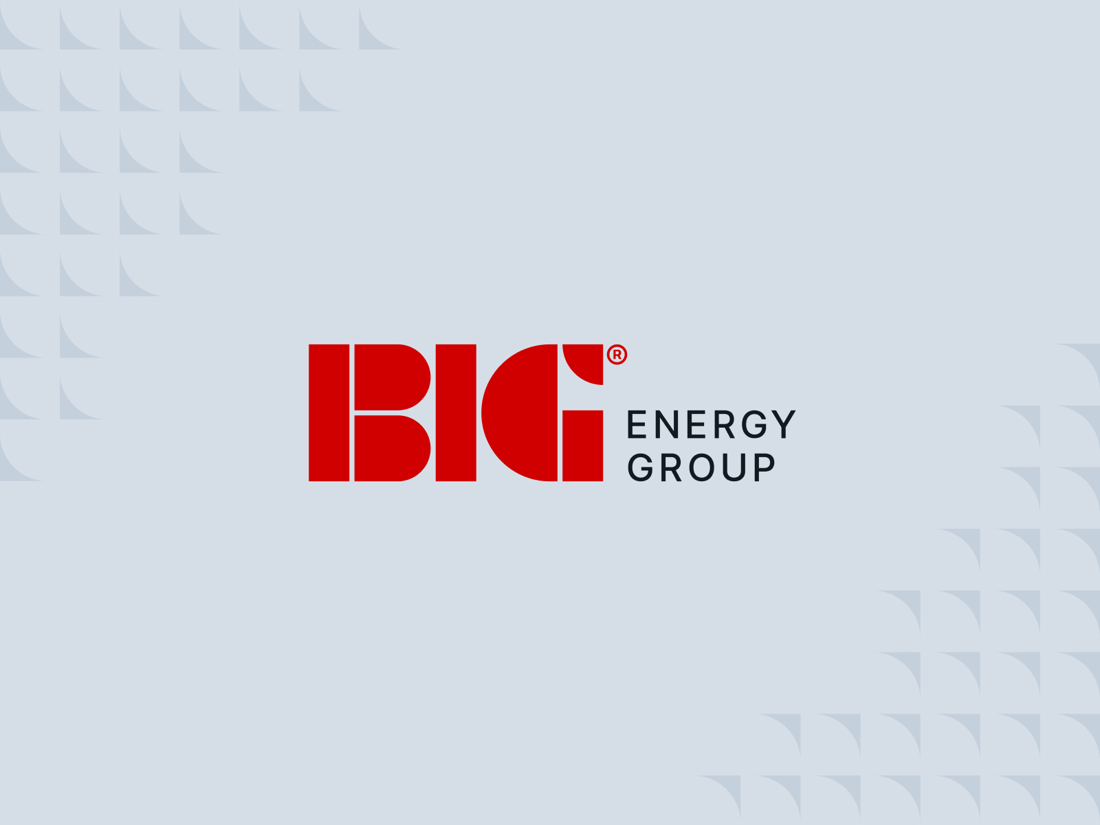 BIG Energy Group能源企業品牌形象重塑設計與網站設計，幾何字母logo與黑紅工業風