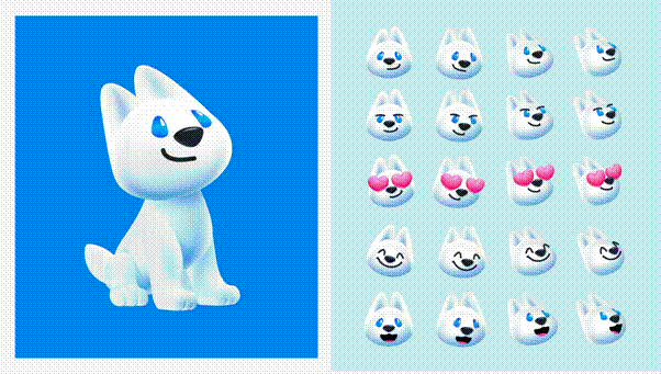 Mail 互聯(lián)網(wǎng)信息平臺(tái)品牌機(jī)器狗Byte科技吉祥物設(shè)計(jì)