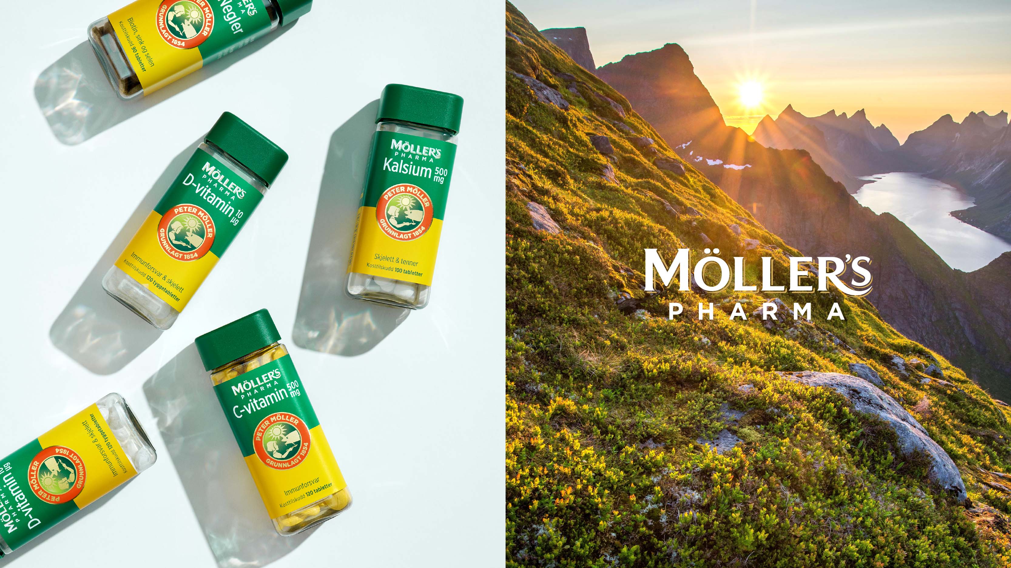 M?ller鱈魚(yú)肝油Omega-3保健品重新設(shè)計(jì)包裝，統(tǒng)一品牌風(fēng)格，改變雜亂感覺(jué)