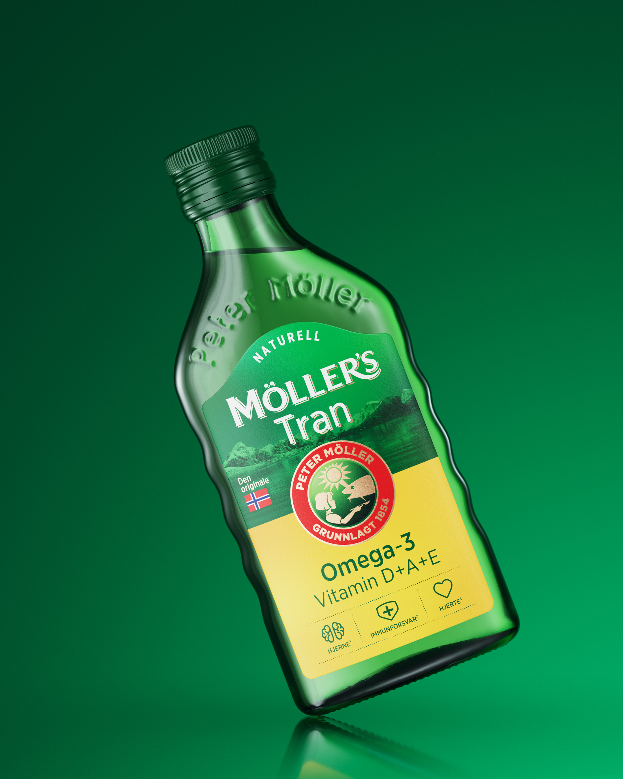 M?ller鱈魚(yú)肝油Omega-3保健品重新設(shè)計(jì)包裝，統(tǒng)一品牌風(fēng)格，改變雜亂感覺(jué)