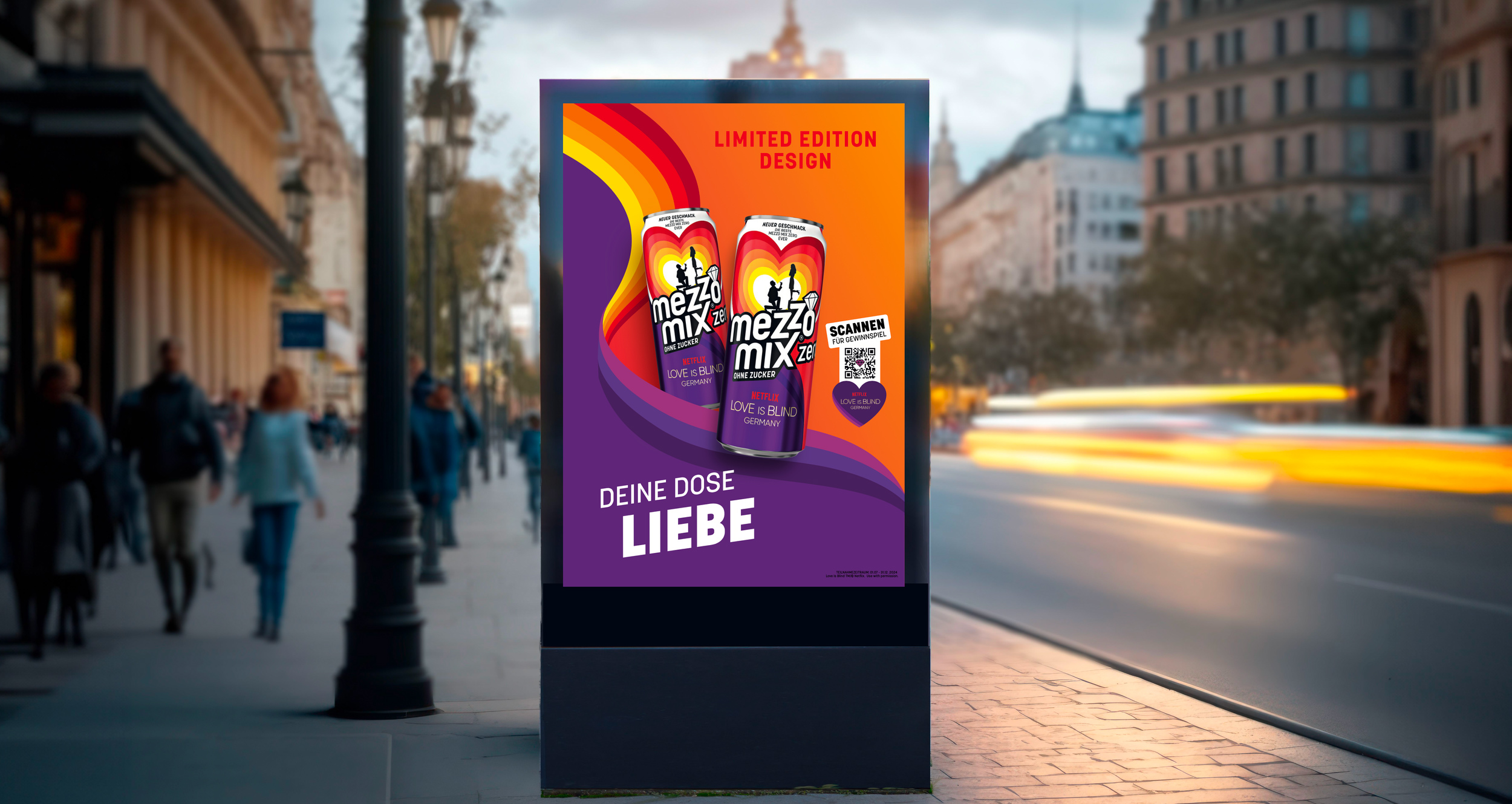 Mezzo Mix 橙子味可樂(lè)飲料贊助熱門劇集《盲目愛情》熱烈風(fēng)格廣告設(shè)計(jì)