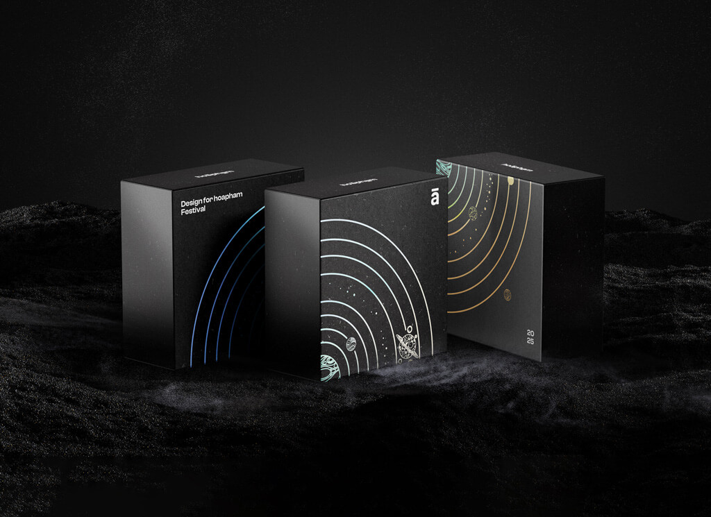 以元素宇宙為靈感的中秋月餅禮盒包裝設計