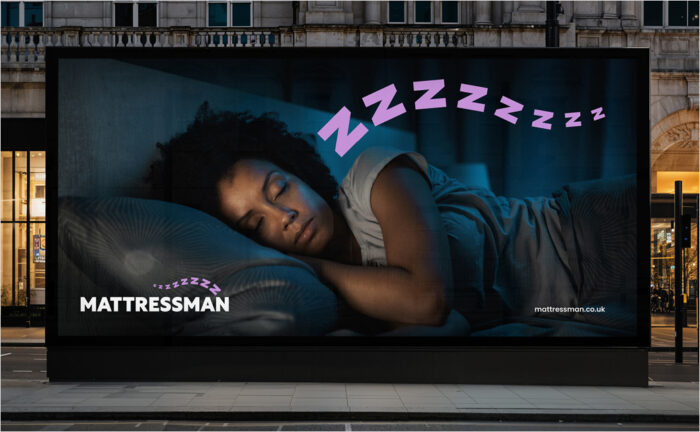 Mattressman英國最大在線電商床墊零售商品牌形象重塑logo設計vi應用設計-睡眠字母Z曲線