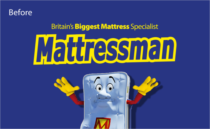 Mattressman英國最大在線電商床墊零售商品牌舊logo設計