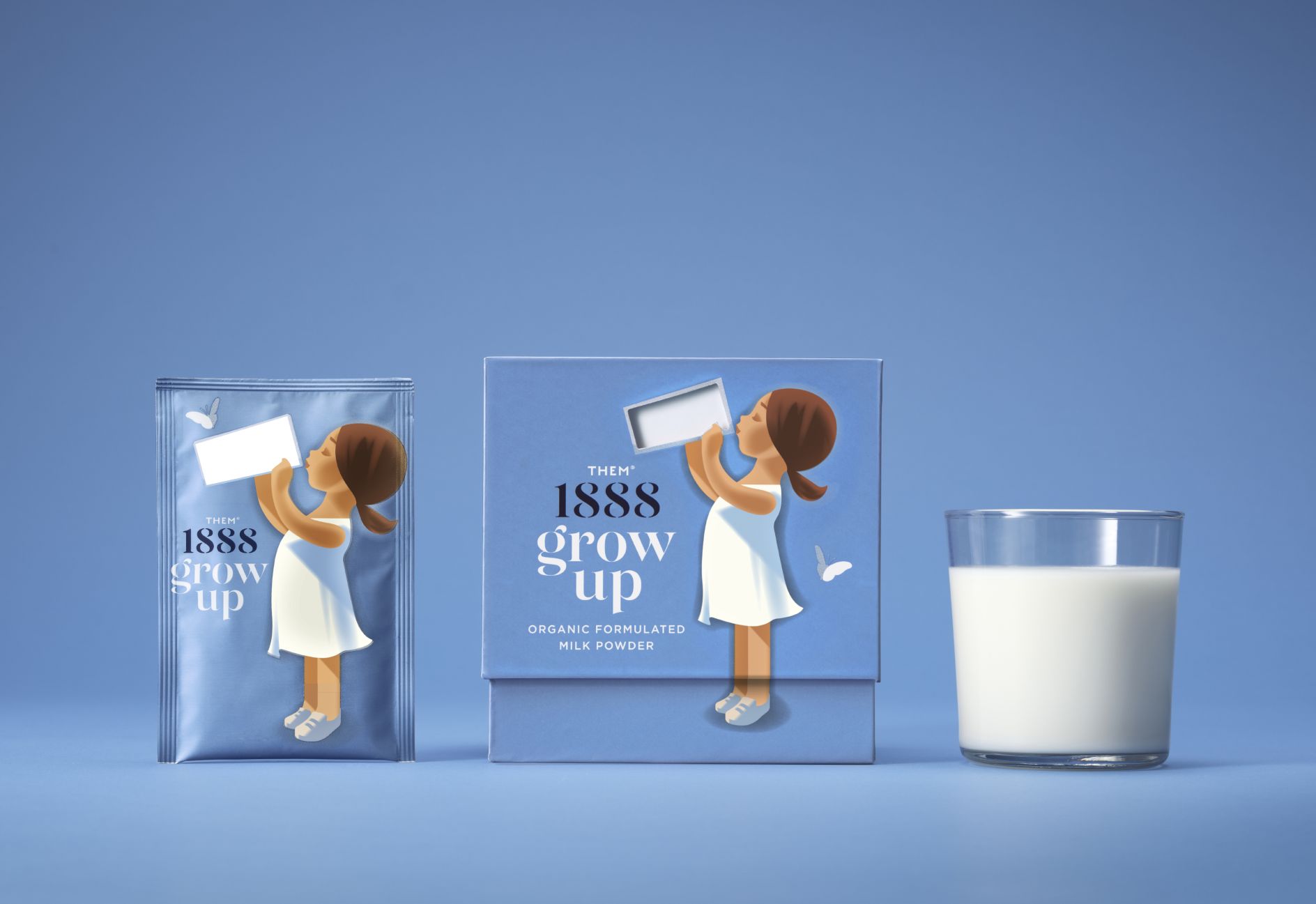 Them 1888 丹麥高端有機(jī)兒童奶粉袋裝盒裝亞洲市場(chǎng)包裝設(shè)計(jì)，北歐簡(jiǎn)約風(fēng)格