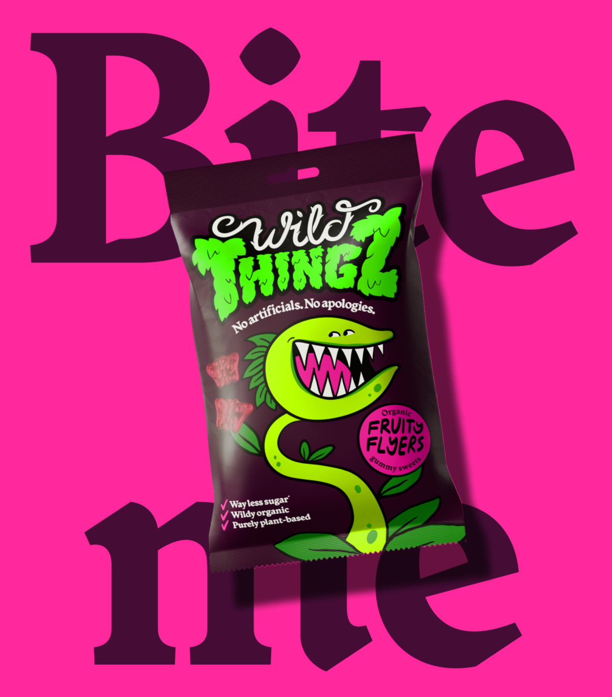 Wild Thingz有機植物基糖果打造吸引潮流的兒童叛逆品牌包裝設計及蛇吉祥物設計 Wild Thingz有機植物基糖果打造吸引潮流的兒童叛逆品牌包裝設計及蛇吉祥物設計