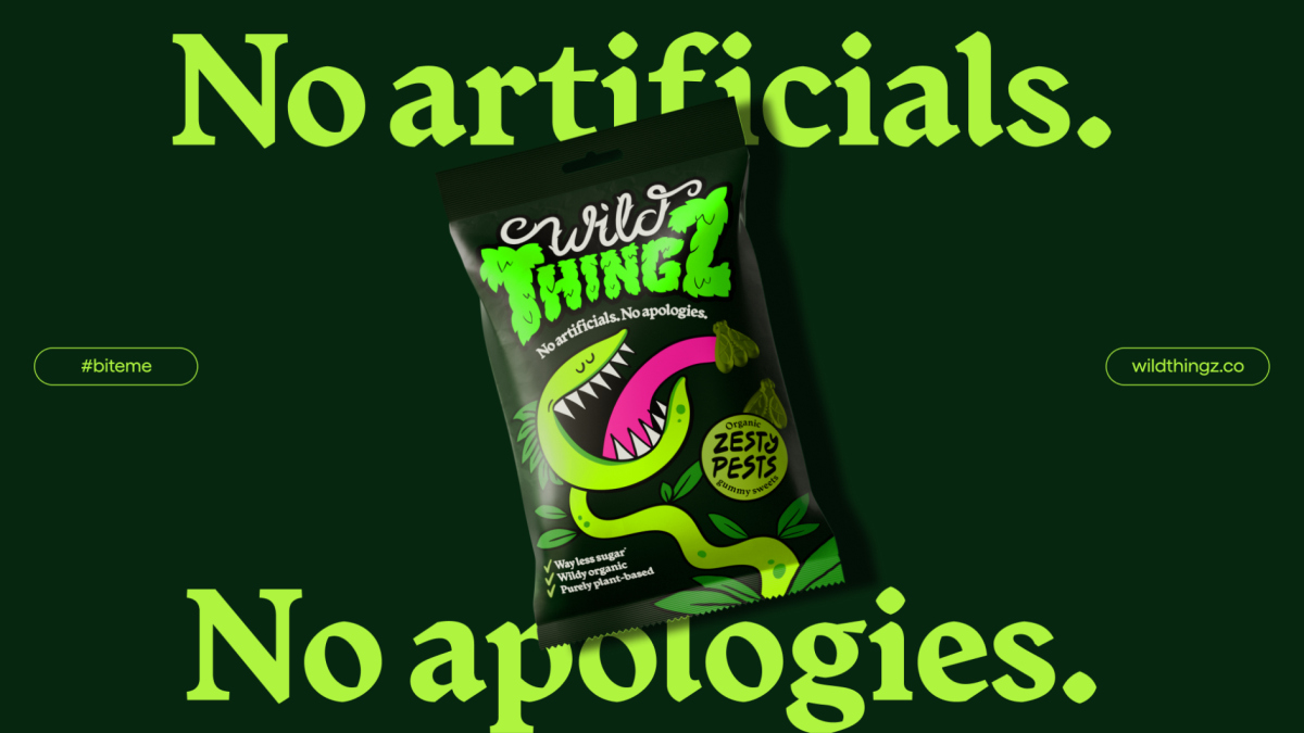 Wild Thingz有機植物基糖果打造吸引潮流的兒童叛逆品牌包裝設計及蛇吉祥物設計 Wild Thingz有機植物基糖果打造吸引潮流的兒童叛逆品牌包裝設計及蛇吉祥物設計