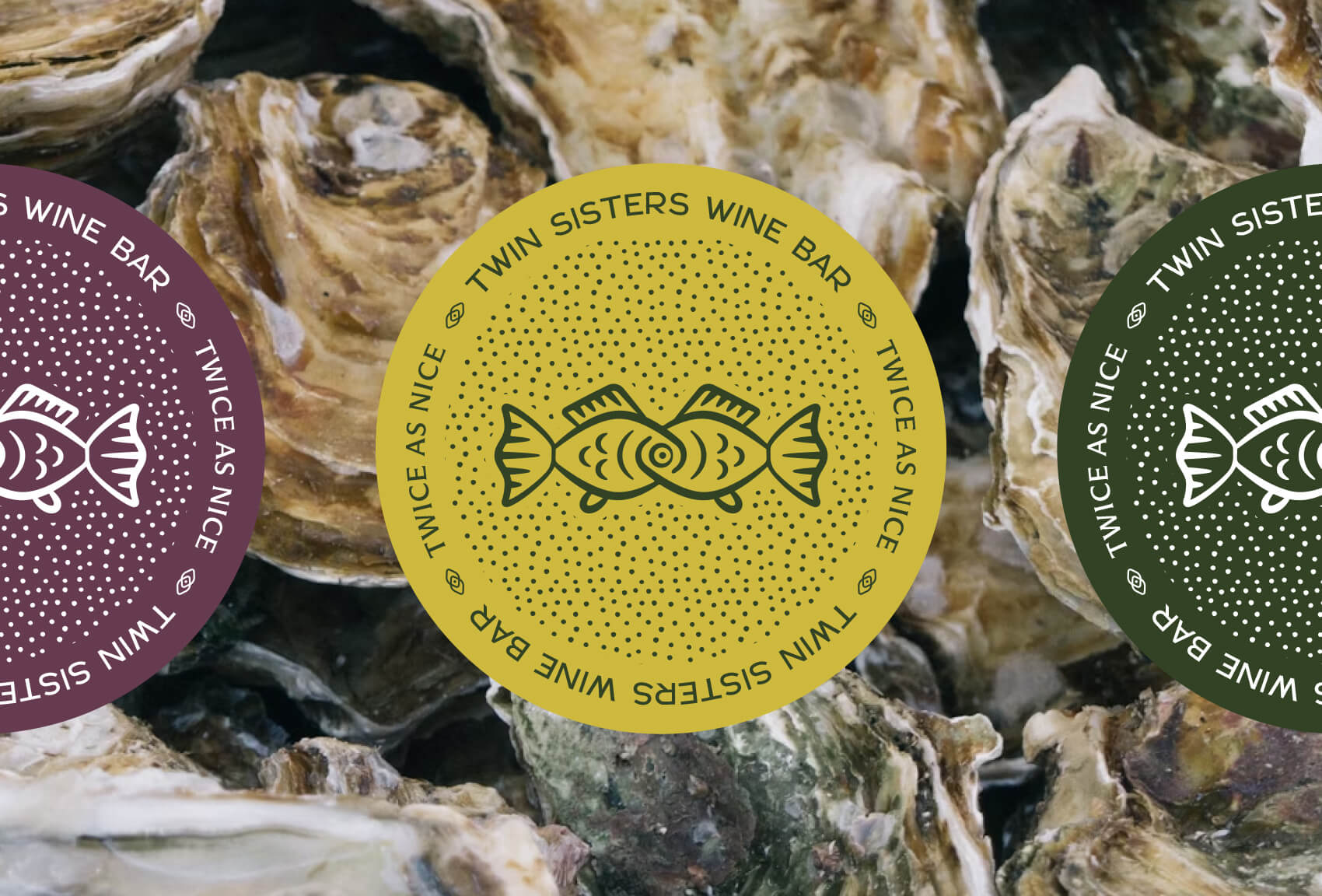 Twin Sisters 酒吧雙魚logo設計品牌視覺形象設計