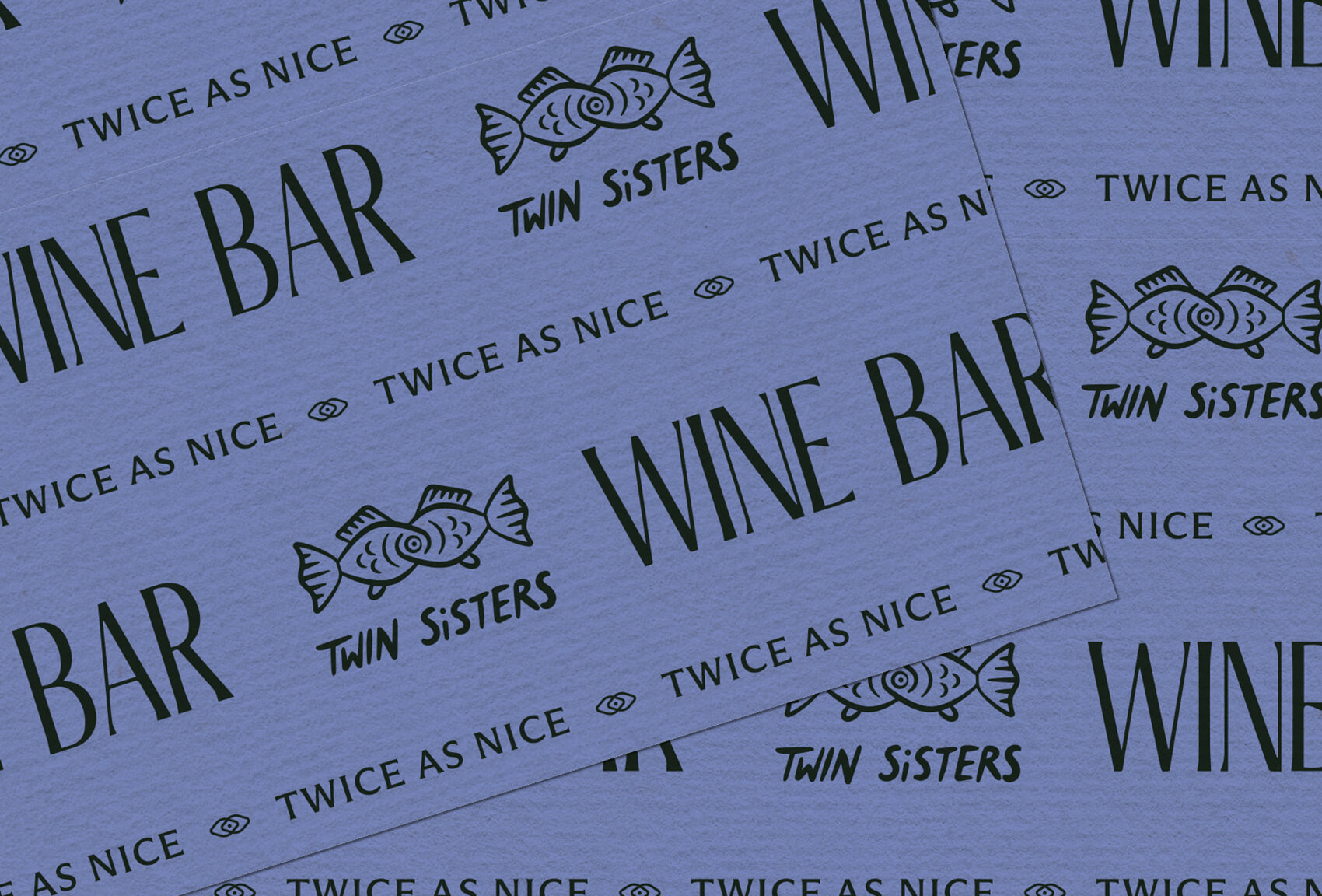 Twin Sisters 酒吧雙魚logo設計品牌視覺形象設計