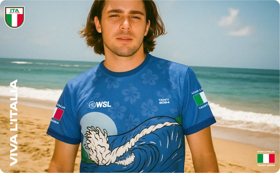 世界沖浪聯盟Teahupo''''''''o 2024 年WSL奧運服裝品牌視覺設計-上海品牌設計公司