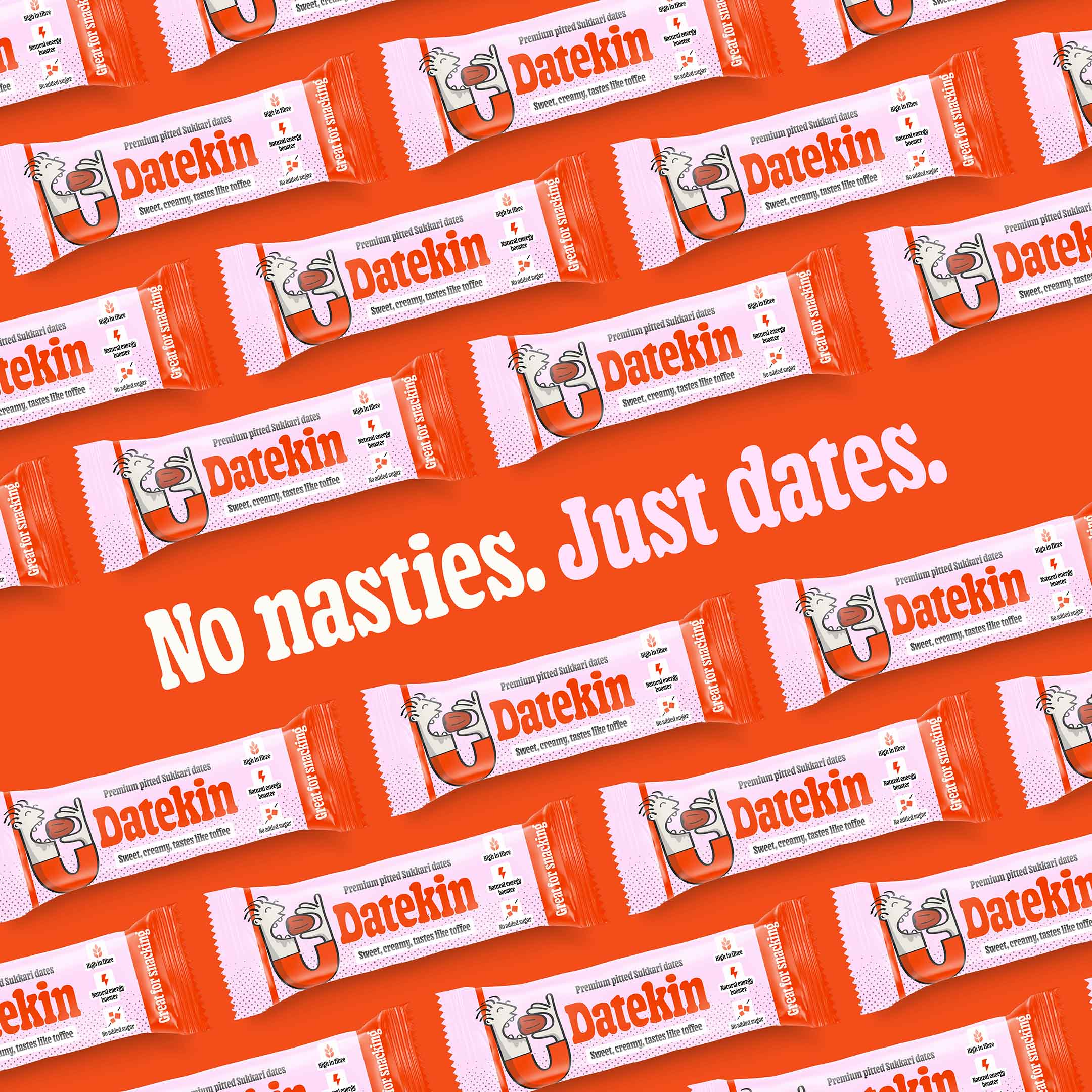 英國零食品牌Datekin品牌創建策劃塑造包裝設計，崇尚快樂多彩和毫不掩飾的享受