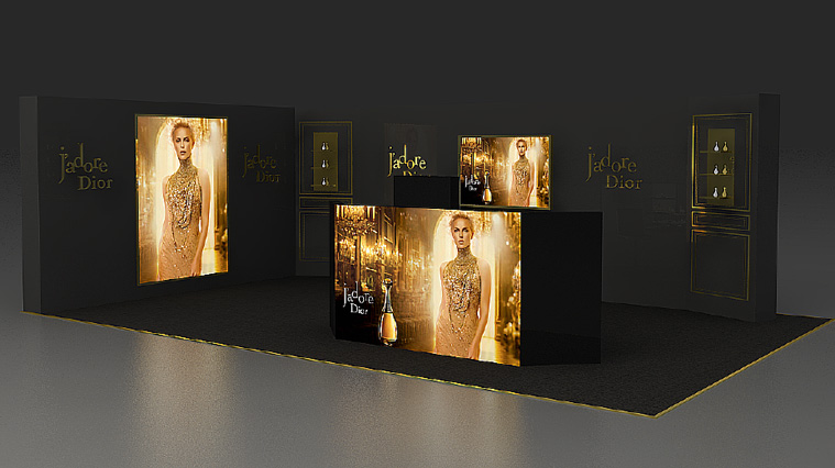 Dior化妝品專柜設計