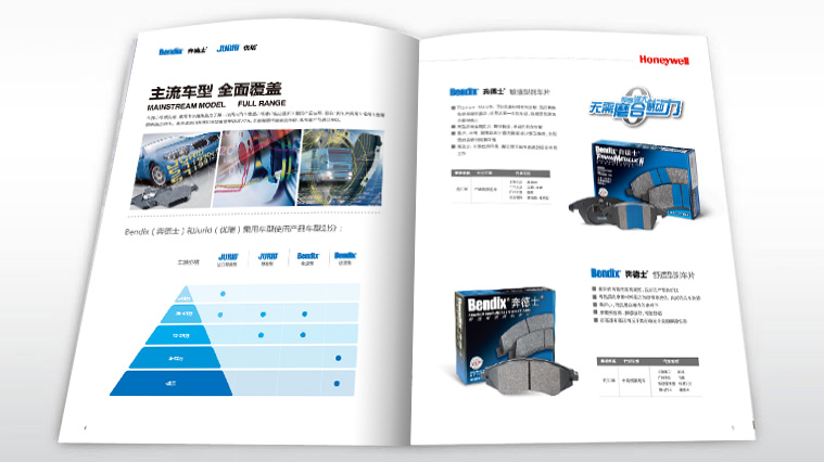 Honeywell霍尼韋爾汽配/剎車片品牌與產品宣傳畫冊策劃設計