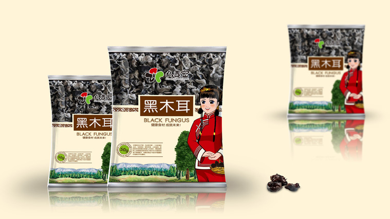 烏吉密黑木耳汁農產品包裝設計-上海農產品包裝設計案例