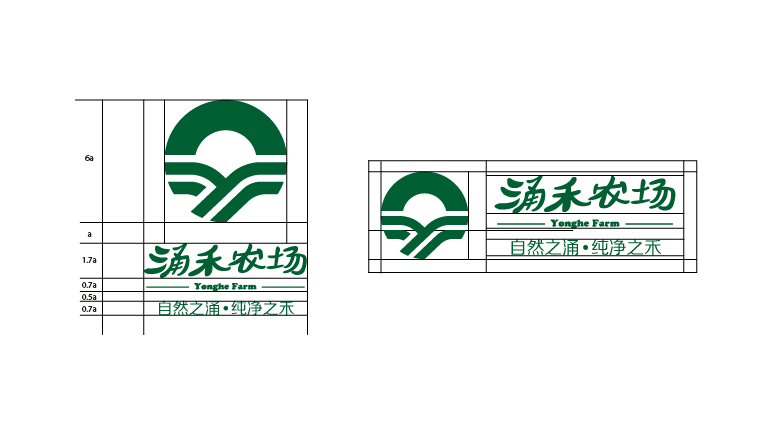 涌禾農場農業品牌商標LOGO設計品牌VI視覺形象設計-標志坐標圖設計
