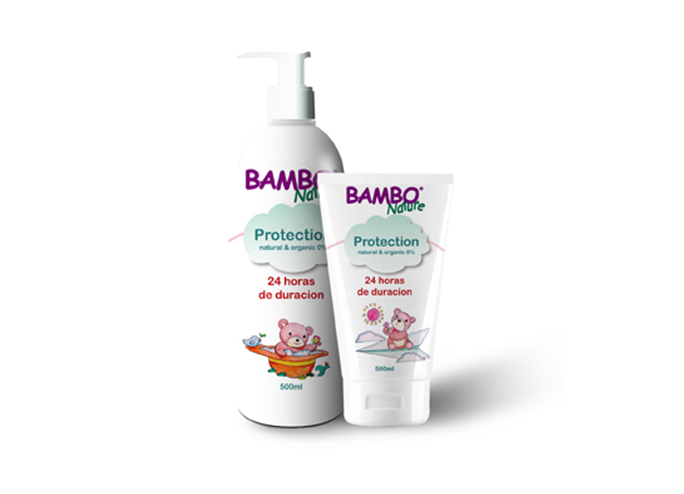 BAMBO班博熊寶寶嬰兒護膚品包裝設(shè)計嬰兒沐浴露防曬霜包裝設(shè)計