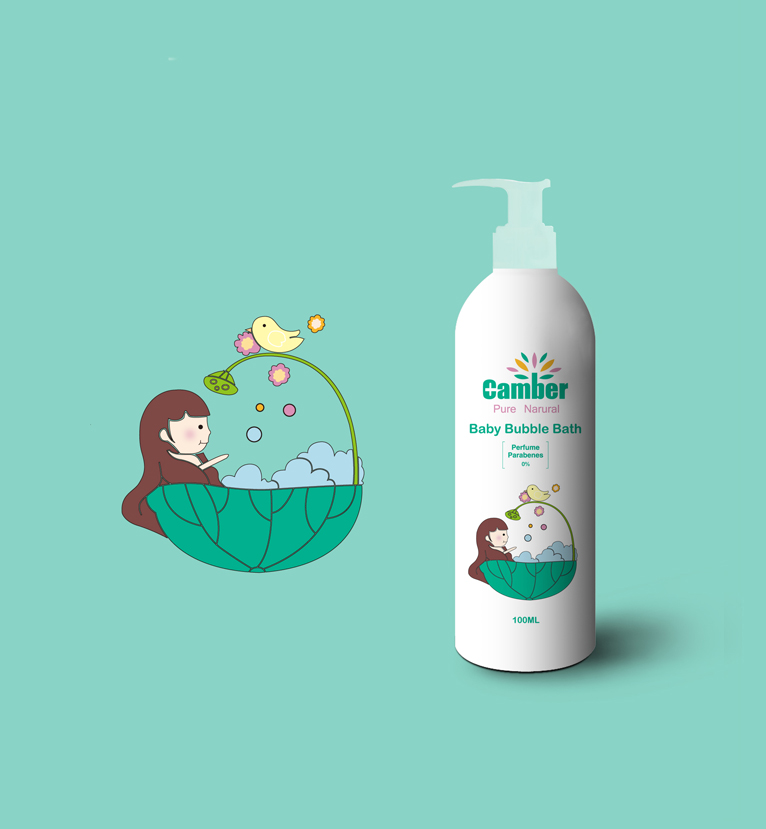 康貝小女孩系列兒童沐浴露護膚品包裝設(shè)計