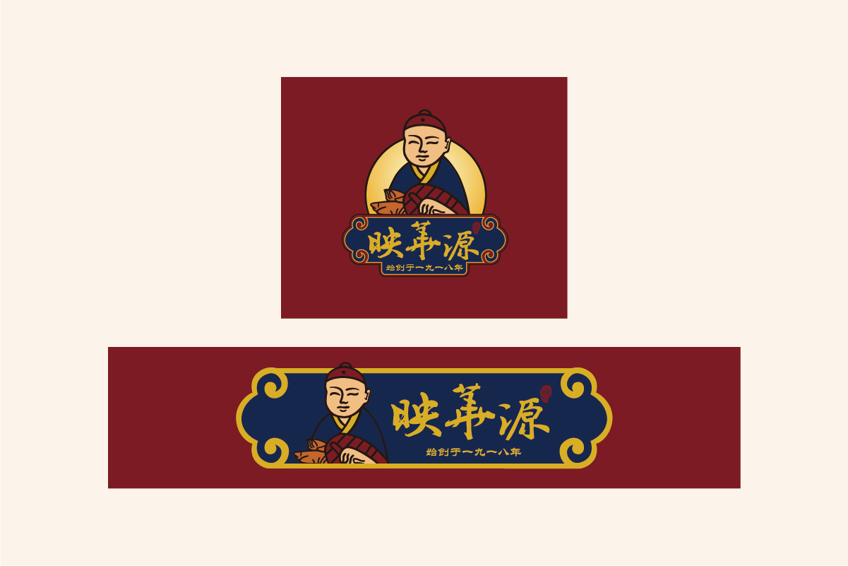 大連映華源食品餐飲公司logo設計品牌VI設計